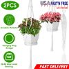 2Pcs Plant Hanger Flowerpot Net Bag 40in Cotton Rope Plant Hangers 4Legs Plant Hanger Fit For Round Or Square Plant Pot 4-11in
