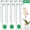 10 Packs 16in Plant Support Stakes Garden Flower Single Stem Support Stake Iron Plant Cage Support Ring For Tomatoes Orchid Lily Peony Rose Flower Ama