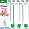 10 Packs 16in Plant Support Stakes Garden Flower Single Stem Support Stake Iron Plant Cage Support Ring For Tomatoes Orchid Lily Peony Rose Flower Ama