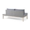 Loft Outdoor Acacia Wood and Wicker 5 Seater Sectional Sofa Set