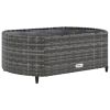 4 Piece Patio Sofa Set with Cushions Gray Poly Rattan