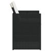 Patio Chairs with Cushions 4 pcs Black Poly Rattan