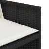 Patio Chairs with Cushions 4 pcs Black Poly Rattan