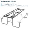 96" Expanded Metal Rectangular Picnic Table, Black