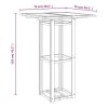 Bistro Table 29.5"x29.5"x43.3" Solid Wood Acacia