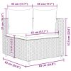 4 Piece Patio Sofa Set with Cushions Gray Poly Rattan