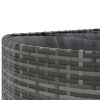 4 Piece Patio Sofa Set with Cushions Gray Poly Rattan