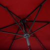 9 Feet Patio LED Solar Umbrella with Crank