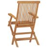 Folding Patio Chairs 4 pcs Solid Teak Wood