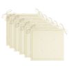 Dining Chairs 6 pcs with Cream Cushions Solid Teak Wood