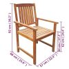 5 Piece Patio Dining Set Solid Acacia Wood