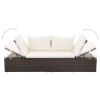 Patio Bed Brown 76.8"x23.6" Poly Rattan