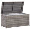 Patio Storage Box Poly Rattan 39.4"x19.7"x19.7" Gray