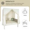 U_Style Outdoor Patio Sunbed with Curtains, High Comfort, Suitable for Multiple Scenarios