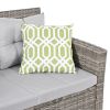 Patio Furniture, Outdoor Furniture, Seasonal PE Wicker Furniture, 6 Set Wicker Furniture With Tempered Glass Coffee Table