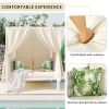 U_Style Outdoor Patio Sunbed with Curtains, High Comfort, Suitable for Multiple Scenarios