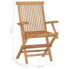Folding Patio Chairs 4 pcs Solid Teak Wood