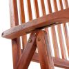 Folding Patio Chairs 6 pcs Solid Acacia Wood