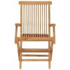 Folding Patio Chairs 4 pcs Solid Teak Wood