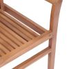 Dining Chairs 6 pcs with Cream Cushions Solid Teak Wood
