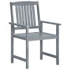 Patio Chairs 6 pcs Solid Acacia Wood Gray
