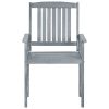 Patio Chairs 6 pcs Solid Acacia Wood Gray