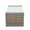 Patio Furniture, Outdoor Furniture, Seasonal PE Wicker Furniture, 6 Set Wicker Furniture With Tempered Glass Coffee Table