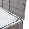 Patio Storage Box Gray 47.2"x19.7"x23.6" Poly Rattan