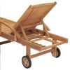 Sun Lounger Solid Teak Wood