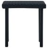 Patio Tea Table Black 15.7"x15.7"x15.7" Poly Rattan