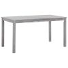 7 Piece Patio Dining Set Gray Wash Solid Acacia Wood