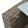 Patio Furniture, Outdoor Furniture, Seasonal PE Wicker Furniture, 6 Set Wicker Furniture With Tempered Glass Coffee Table