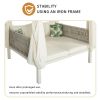 U_Style Outdoor Patio Sunbed with Curtains, High Comfort, Suitable for Multiple Scenarios