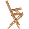 Folding Patio Chairs 4 pcs Solid Teak Wood
