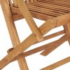 Folding Patio Chairs 4 pcs Solid Teak Wood