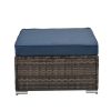 Patio Furniture, Outdoor Furniture, Seasonal PE Wicker Furniture, 4 Set Wicker Furniture With Tempered Glass Coffee Table,