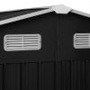 8'x12'ft Tool Shed - Charcoal Black