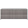 Patio Storage Box Gray 47.2"x19.7"x23.6" Poly Rattan