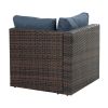 Patio Furniture, Outdoor Furniture, Seasonal PE Wicker Furniture, 5 Set Wicker Furniture With Tempered Glass Coffee Table,