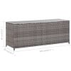 Patio Storage Box Gray 47.2"x19.7"x23.6" Poly Rattan