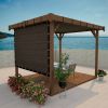 Shade Fabric Brown Sun Shade Cloth with Grommets for Pergola Replacement Shade Cover Canopy Cable Zip Ties