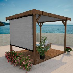 Shade Fabric Light grey Sun Shade Cloth with Grommets for Pergola Replacement Shade Cover Canopy Cable Zip Ties (size: 4ft x17ft)