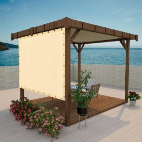 Shade Fabric Sand Sun Shade Cloth with Grommets for Pergola Replacement Shade Cover Canopy Cable Zip Ties (size: 5ft x7ft)