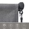 Outdoor cordless patio sunshade splice curtain rolled up porch pavilion Mocha