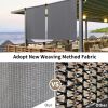 Outdoor cordless patio sunshade splice curtain rolled up porch pavilion Mocha