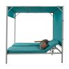 U_STYLE Outdoor Patio Sunbed Daybed with Cushions, Adjustable Seats