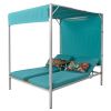 U_STYLE Outdoor Patio Sunbed Daybed with Cushions, Adjustable Seats