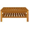 6 Piece Patio Lounge Set with Cream Cushion Solid Acacia Wood